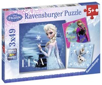 Ravensburger - Pussel Disney Frozen - Elsa, Anna & Olaf 3x49-bitar