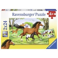 Ravensburger - Pussel En värld av hästar 2x24-bitar
