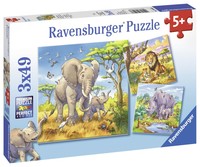 Ravensburger - Pussel Vilda djur 3x49-bitar