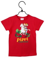 T-shirt, Röd, Pippi Långstrump